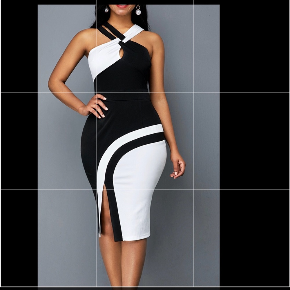 Black & White cross over dress